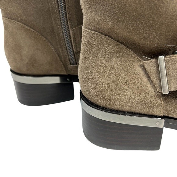 Vince Camuto Walleya Motorcycle Suede Boots Size 7M Taupe NWOT - Picture 5 of 11